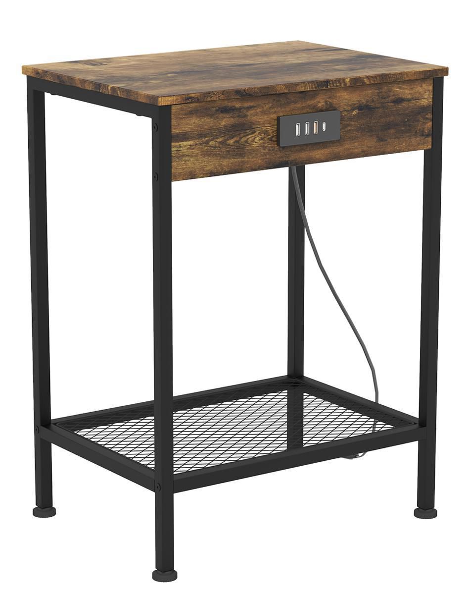 Mesa auxiliar Oakham de madera 1