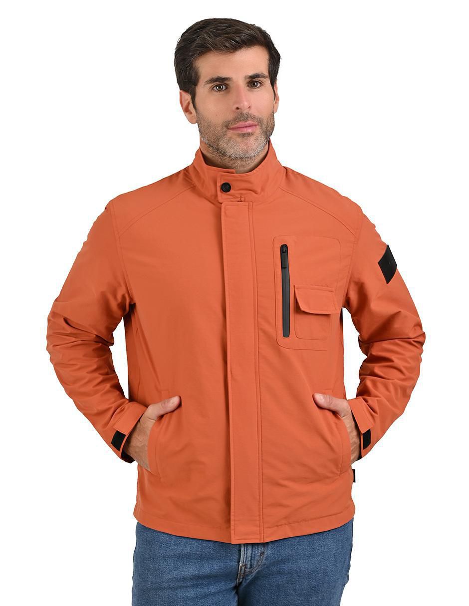 Chamarra casual impermeable con bolsillos para hombre 5