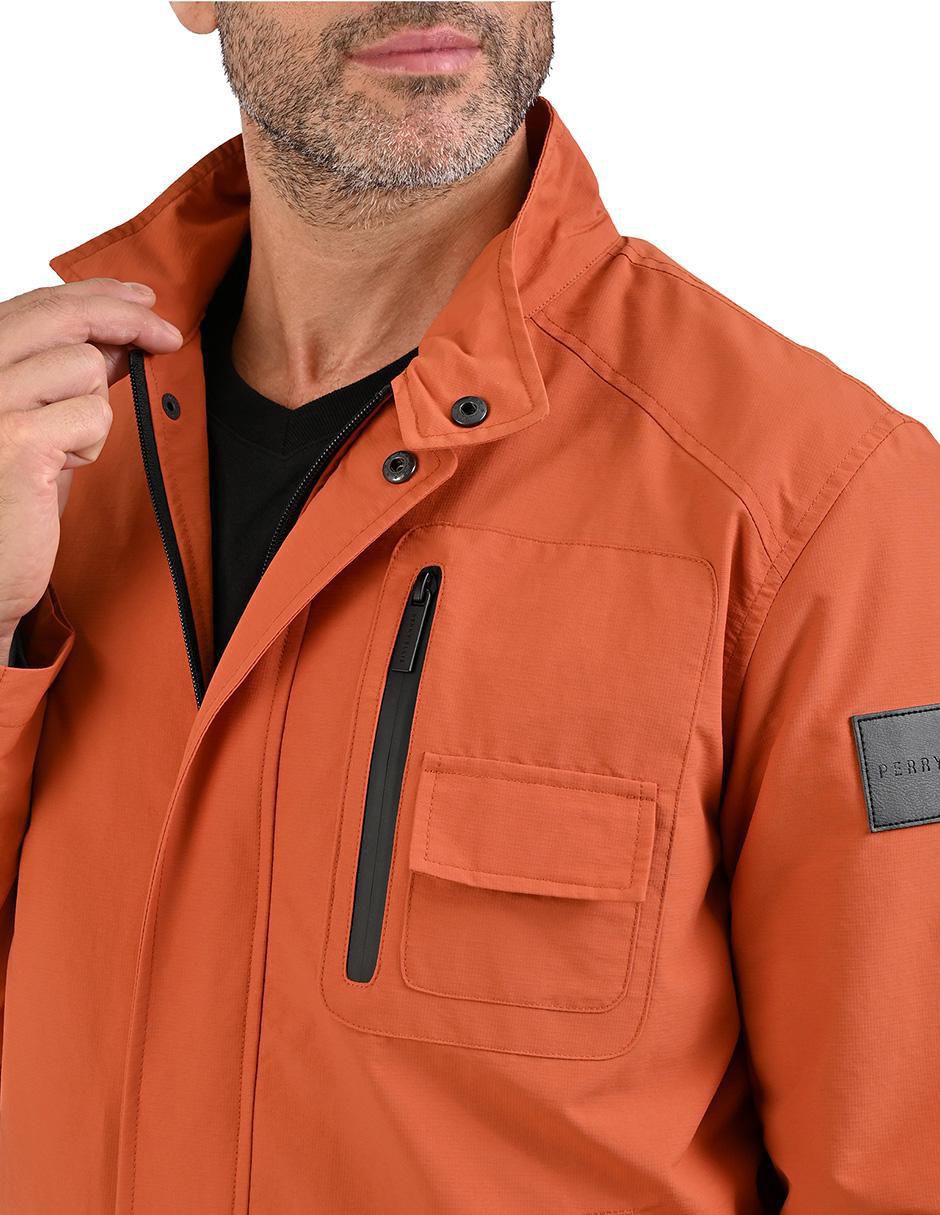 Chamarra casual impermeable con bolsillos para hombre