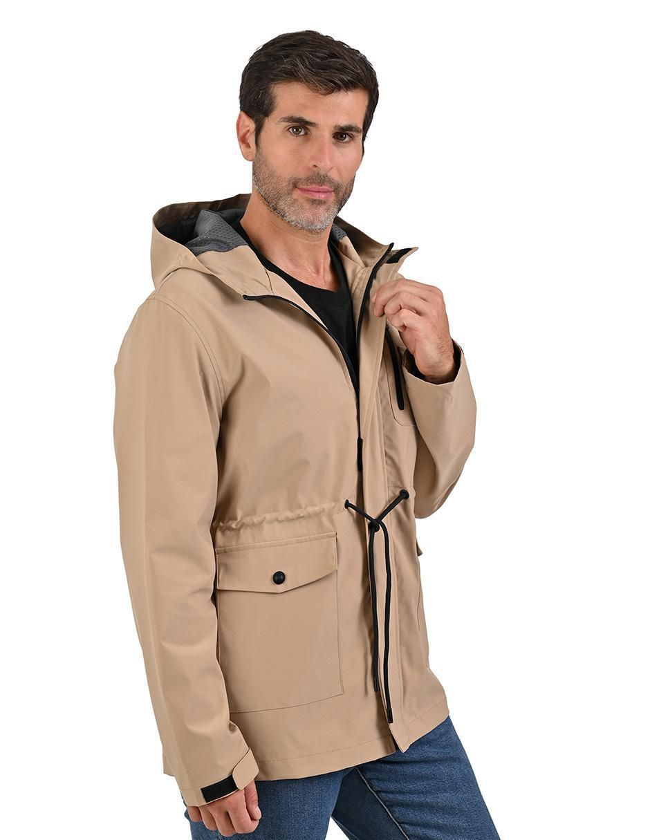 Chamarra parka Perry Ellis Portfolio impermeable con bolsillos para hombre