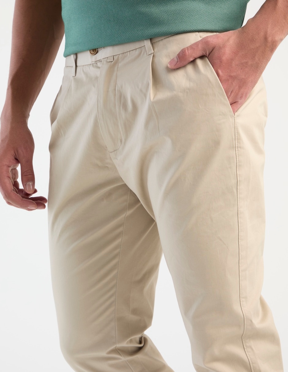 Pantalón de vestir chino recto de algodón para hombre 7