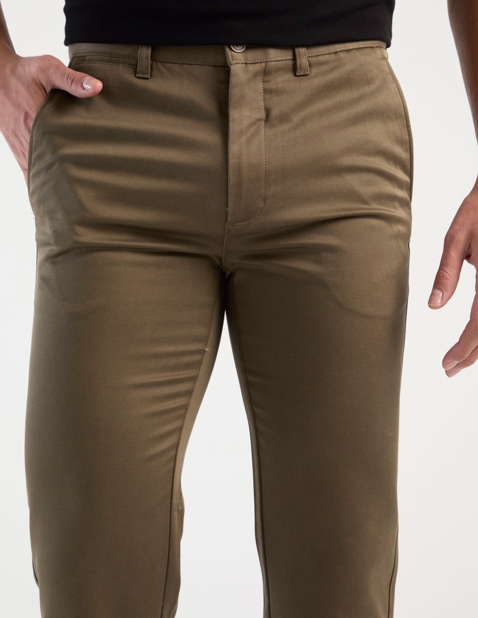 Pantalón de vestir chino slim de algodón para hombre 4
