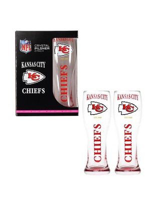 Set de vasos pilsner Kansas City Chiefs de vidrio con 2 piezas Set de vasos pilsner Kansas City Chiefs de vidrio con 2 piezas