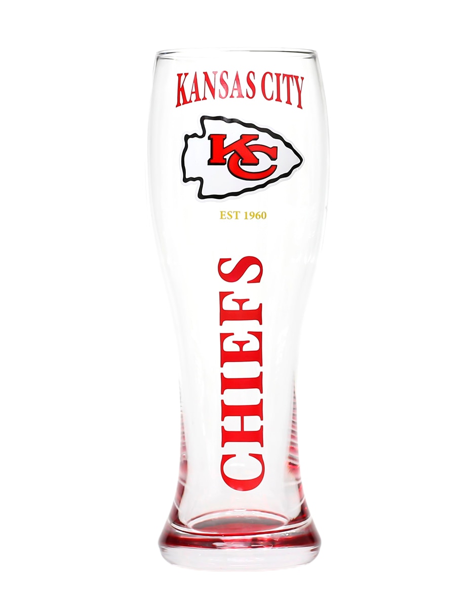 Set de vasos pilsner Kansas City Chiefs de vidrio con 2 piezas 7