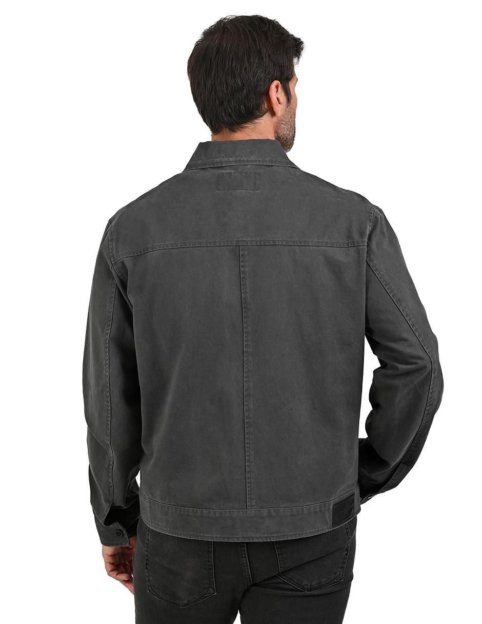 Chamarra denim Perry Ellis Portfolio de mezclilla con bolsillos para hombre