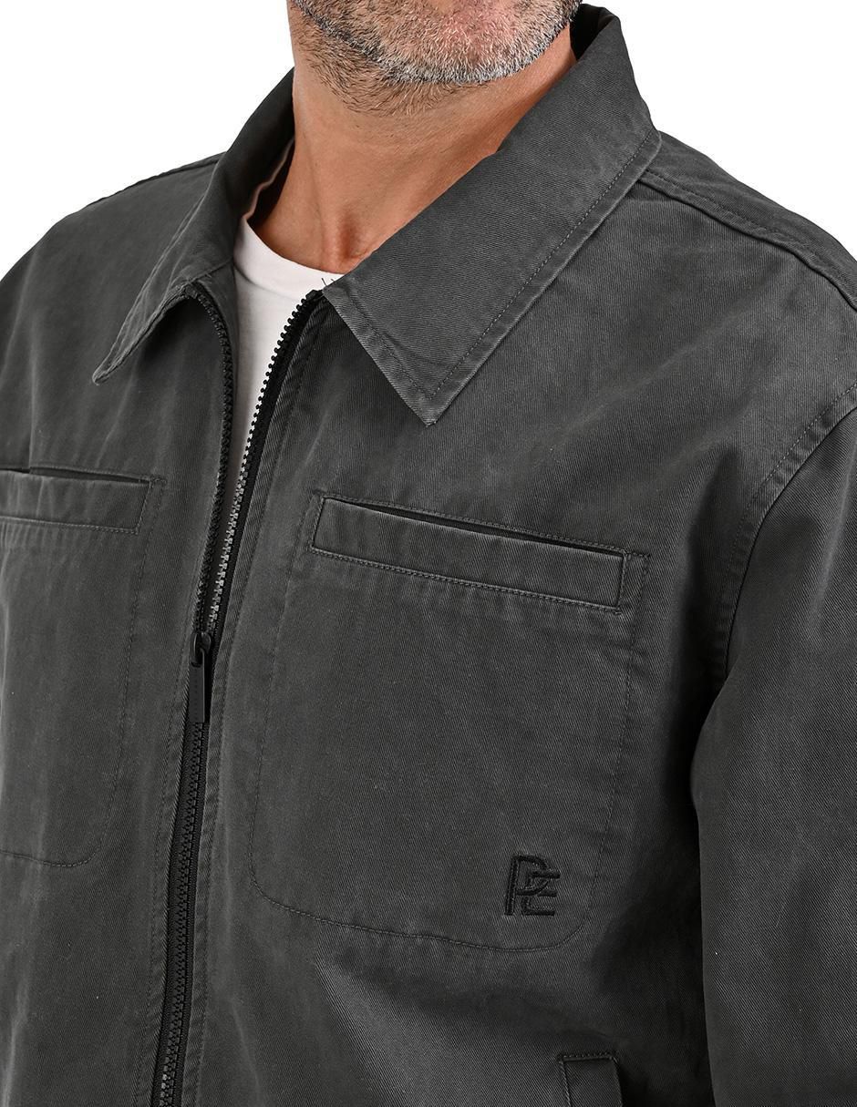 Chamarra denim Perry Ellis Portfolio de mezclilla con bolsillos para hombre