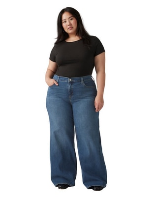 Jeans wide leg 318 para mujer