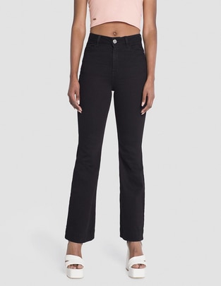Jeans relaxed flare ruby negro para mujer Jeans relaxed flare ruby negro para mujer