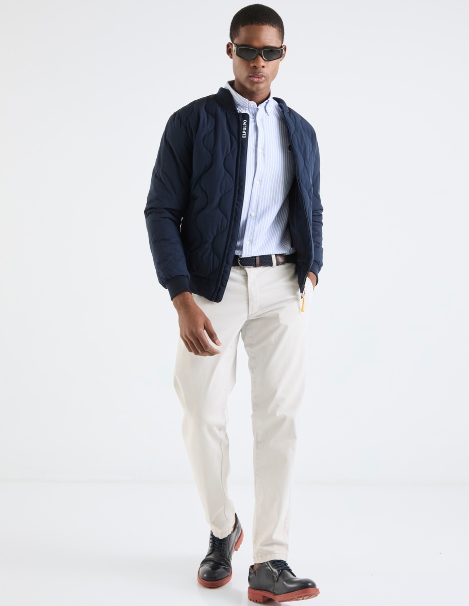 Camisa business casual de algodón manga larga para hombre 3