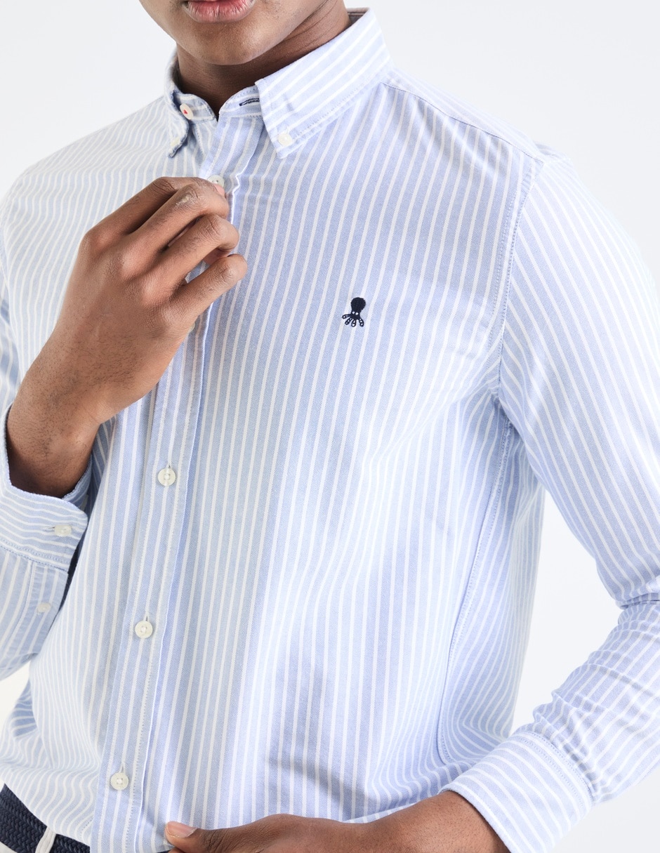 Camisa business casual de algodón manga larga para hombre 2