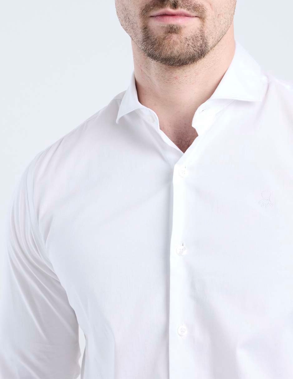 Camisa business casual El Pulpo manga larga para hombre