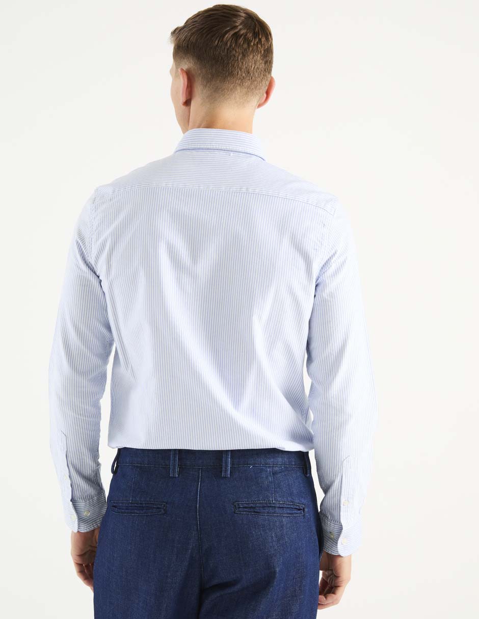 Camisa business casual de algodón manga larga para hombre 2