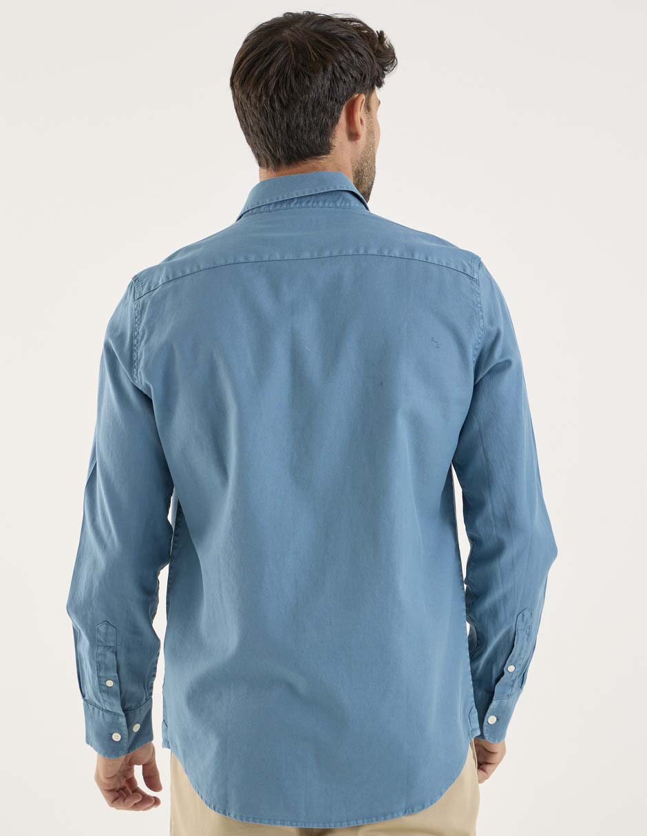 Camisa business casual de algodón manga larga para hombre 5