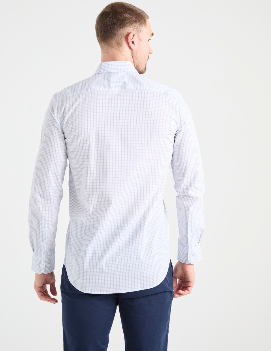 Camisa business casual El Pulpo de algodón manga larga para hombre