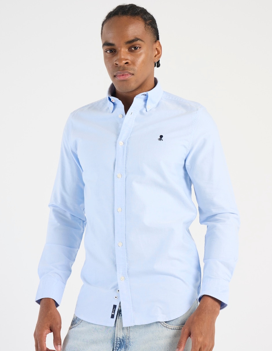 Camisa business casual de algodón manga larga para hombre Camisa business casual de algodón manga larga para hombre