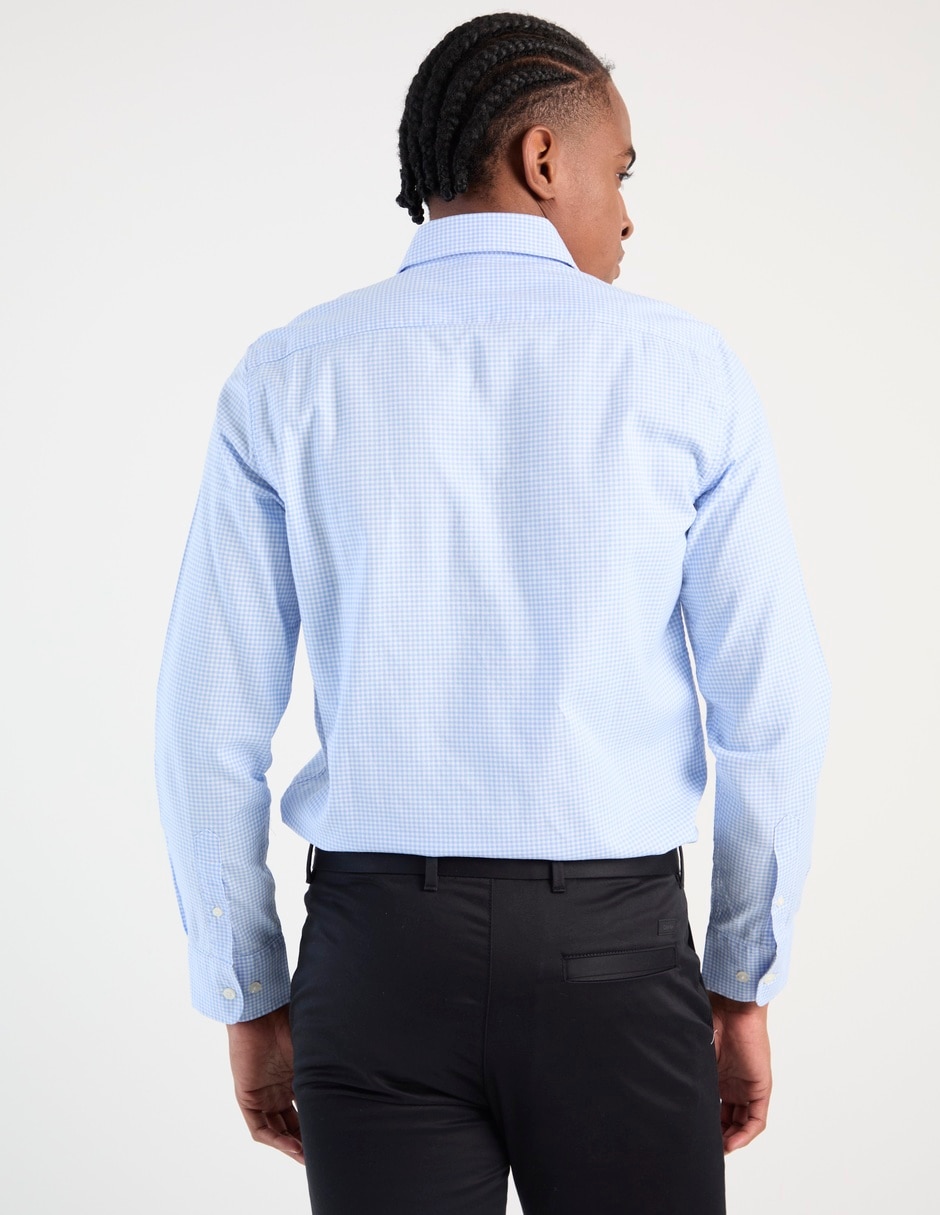 Camisa business casual de algodón manga larga para hombre 4