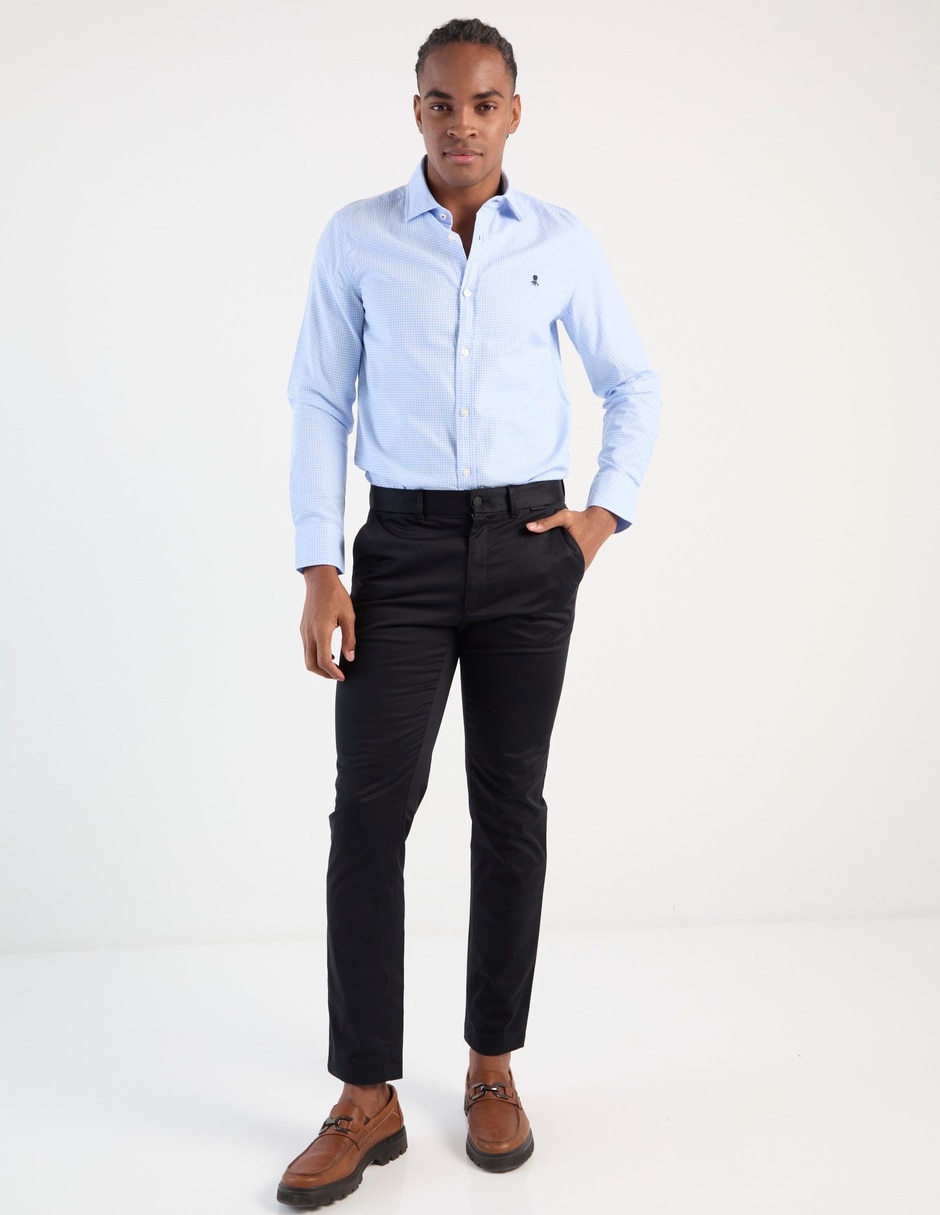 Camisa business casual de algodón manga larga para hombre 3