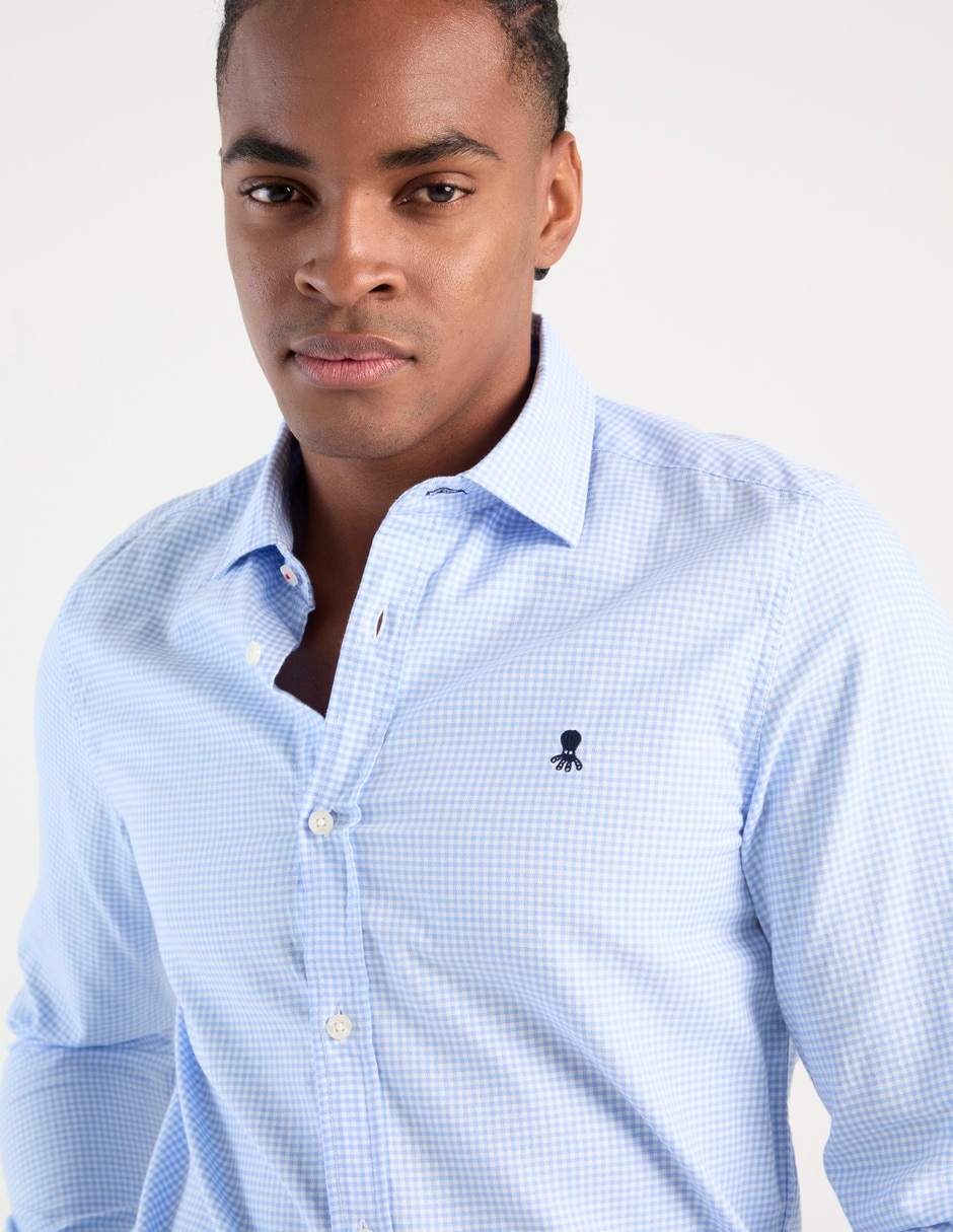 Camisa business casual de algodón manga larga para hombre 2
