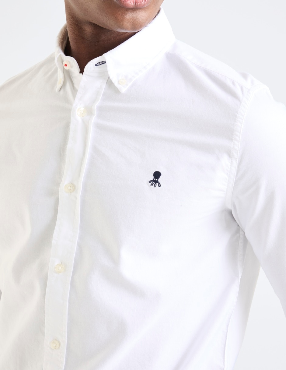 Camisa business casual de algodón manga larga para hombre 2