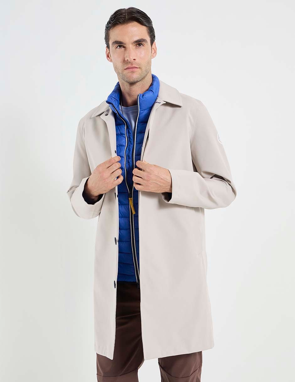 Gabardina larga para hombre