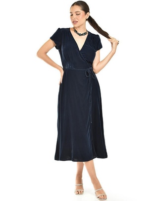 Vestido midi de fiesta escote V Vestido midi de fiesta escote V