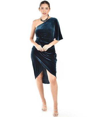 Vestido a la rodilla de fiesta escote Medio Vestido a la rodilla de fiesta escote Medio