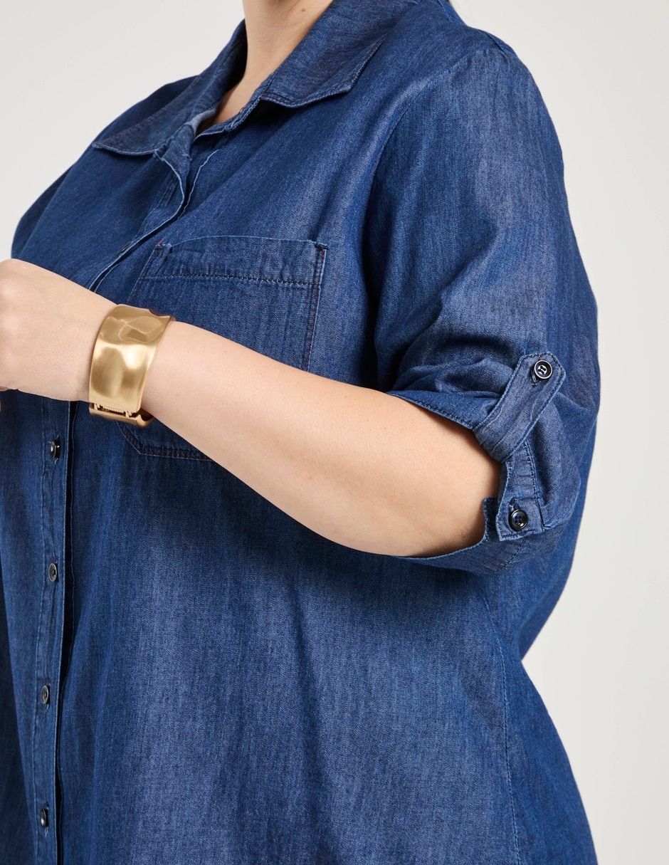 Blusa camisera manga 3/4 para mujer 11