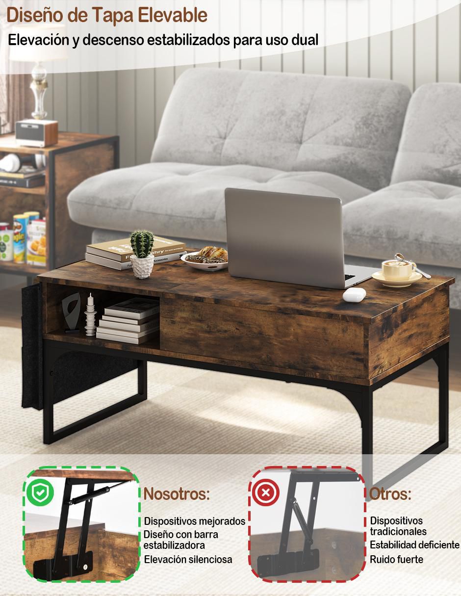 Mesa de centro extensible armable 7
