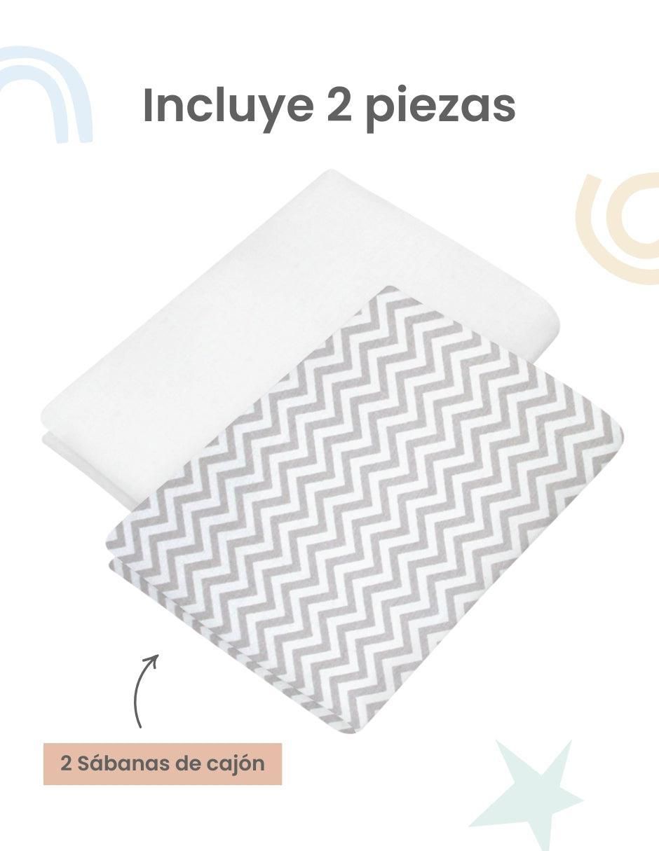 Set sábanas cajón de algodón 300 hilos Chevron 3