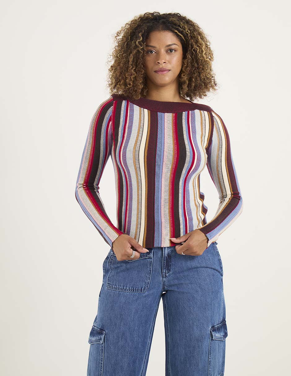Suéter cuello redondo para mujer