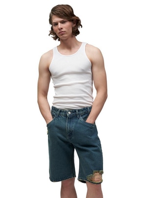 Bermuda de mezclilla para hombre