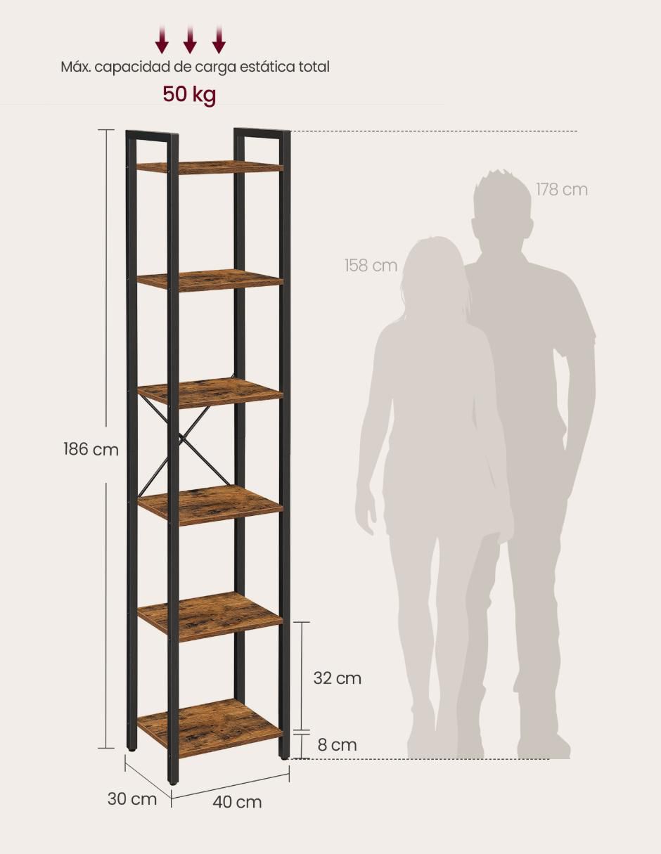 Librero armable Barnet de madera 4
