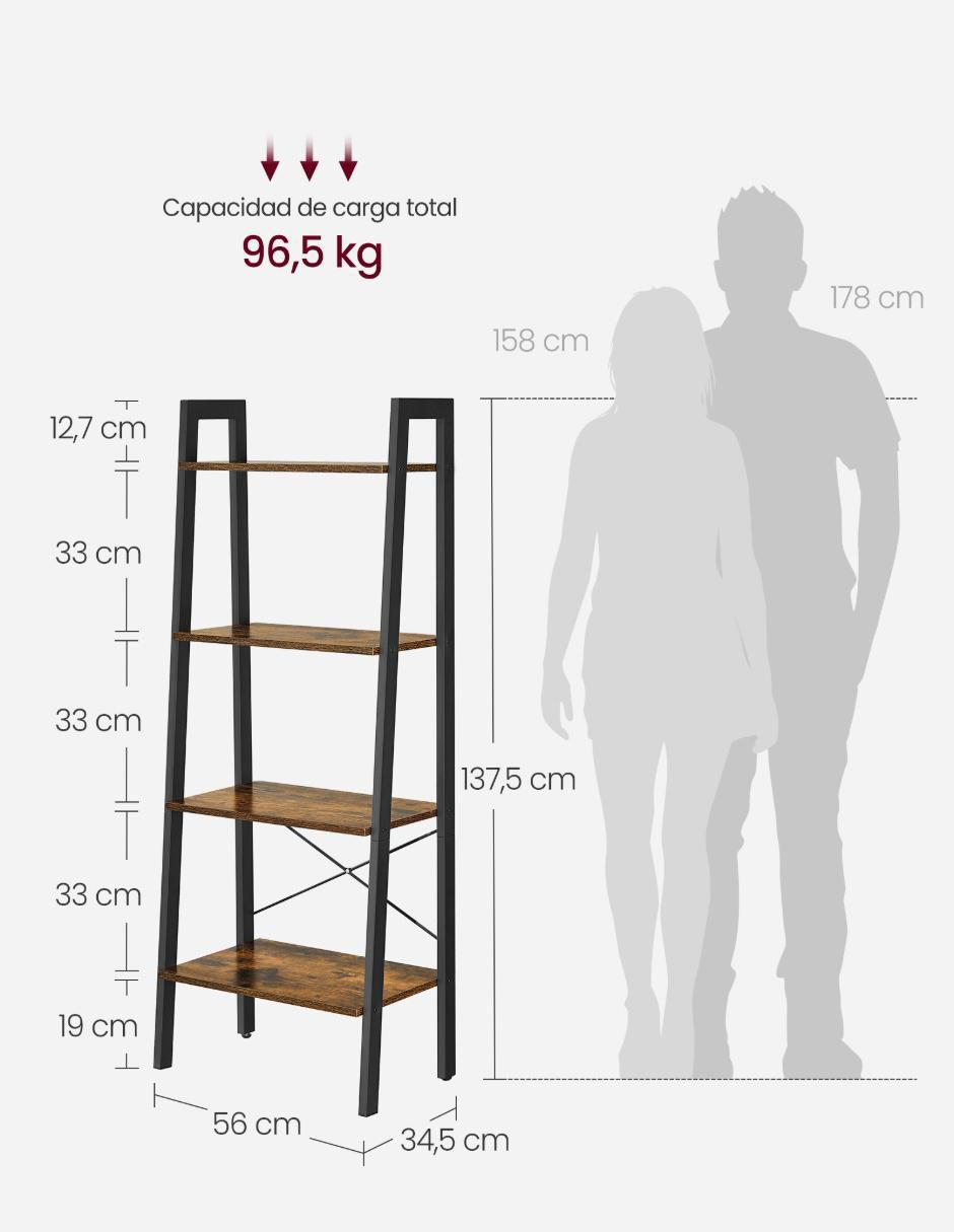 Librero armable Barnet de MDF 4