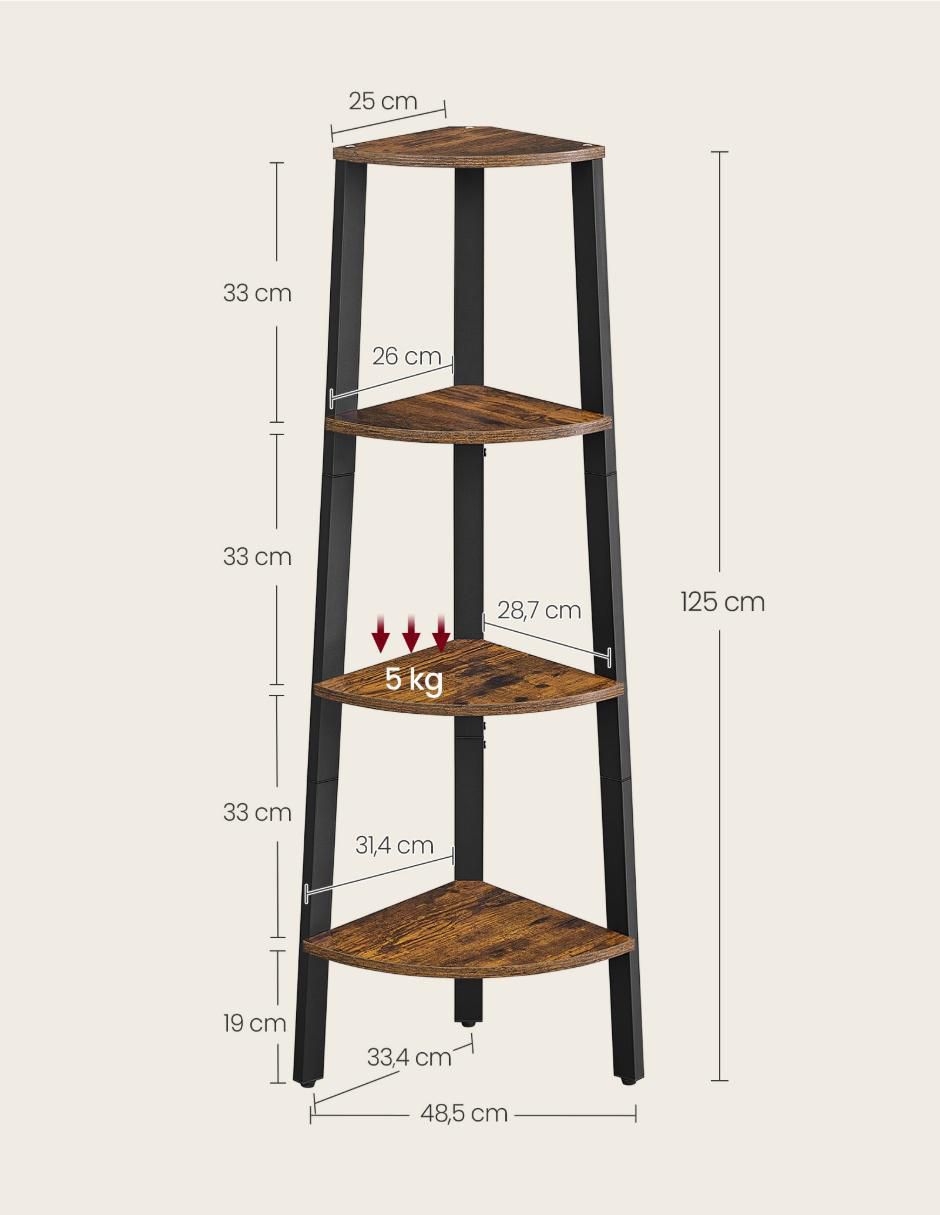 Estante de madera Barnet MLLS34X 4