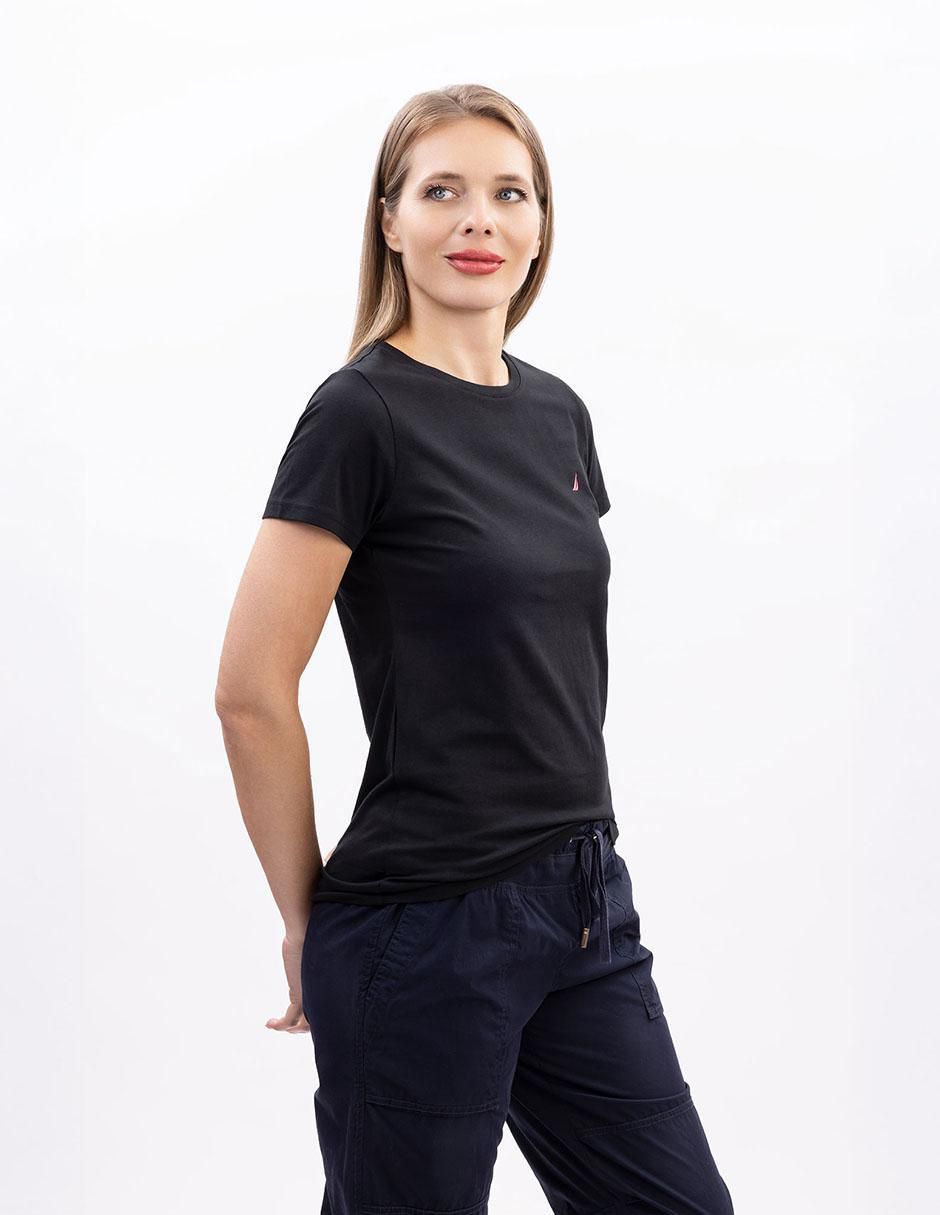 Playera manga corta Nautica cuello redondo para mujer