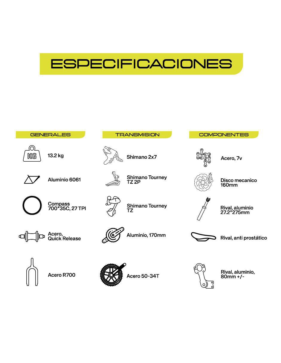 Bicicleta de ruta rodada Asphalt 54¨ unisex 10
