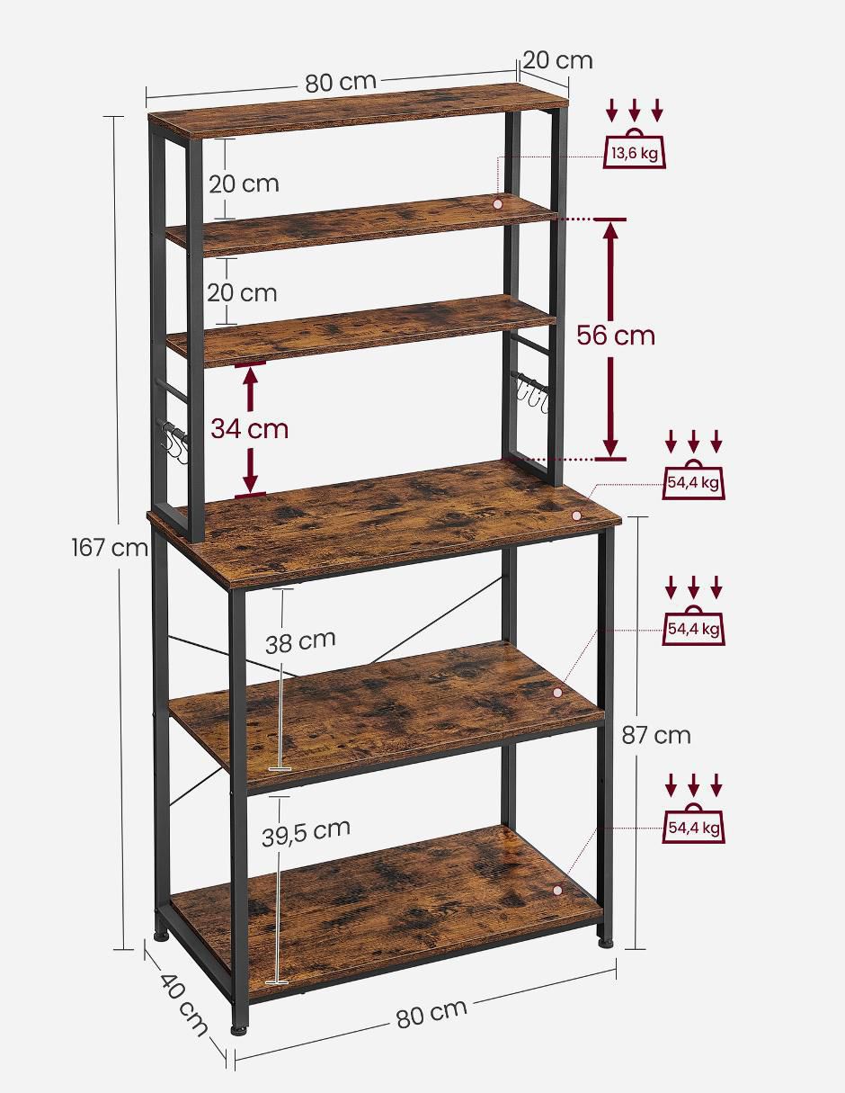 Estante de madera Bellita MKKS019B01 4