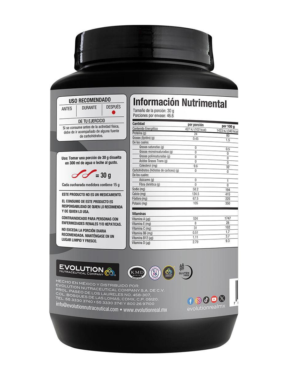 Evolution Proteína Wp100 con suero de leche, cocoa natural, lecitina y fruto del monje sabor nuez 3