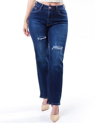 Jeans straight j-dff-1483-dark para mujer Jeans straight j-dff-1483-dark para mujer