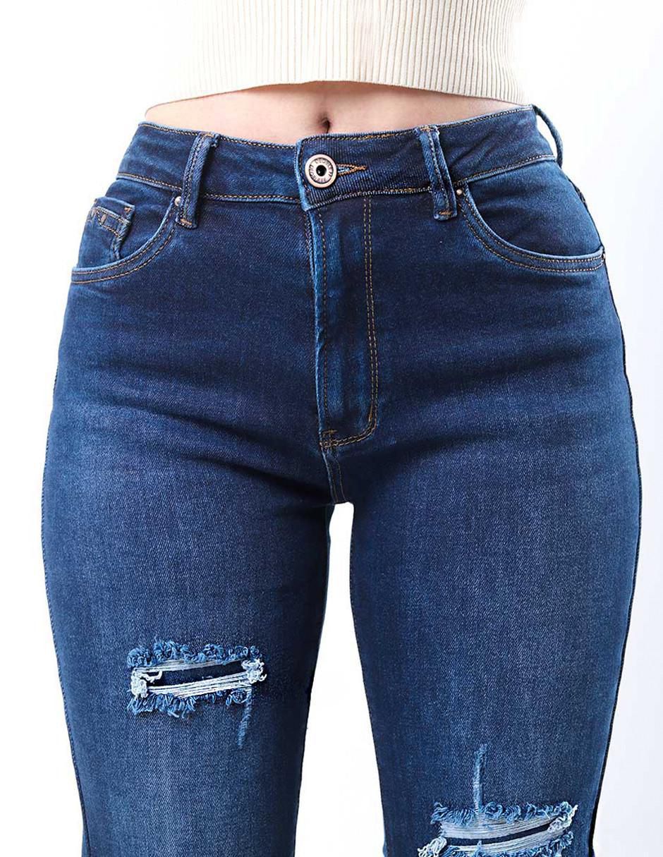 Jeans straight j-dff-1483-dark para mujer 3