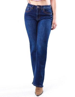 Jeans flare j-dff-1440-dark para mujer