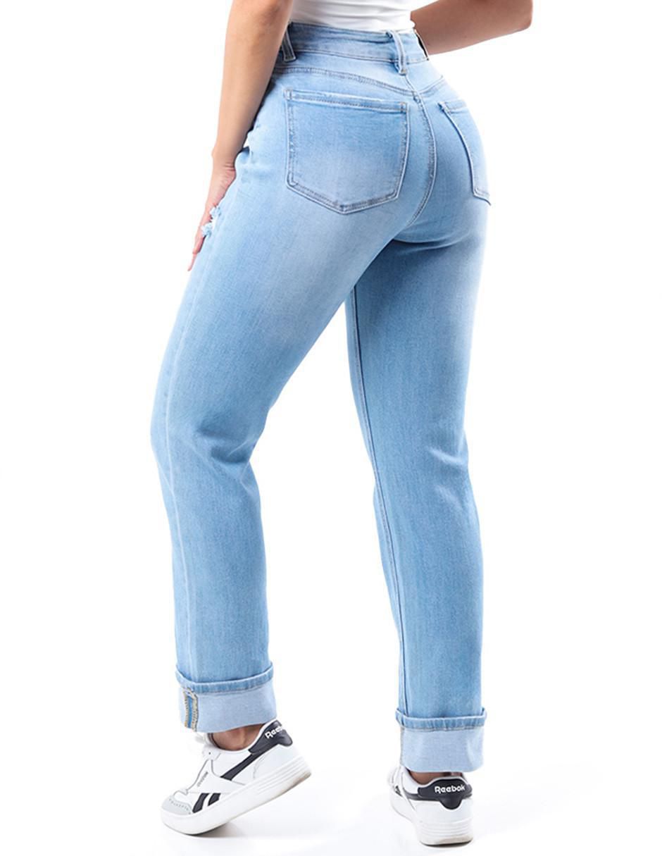 Jeans straight j-kyr-3910-claro para mujer 4