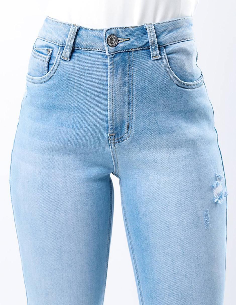 Jeans straight j-kyr-3910-claro para mujer 3