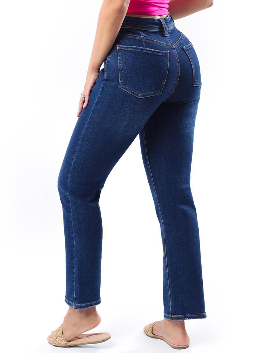 Jeans straight j-dff-1686-dark para mujer