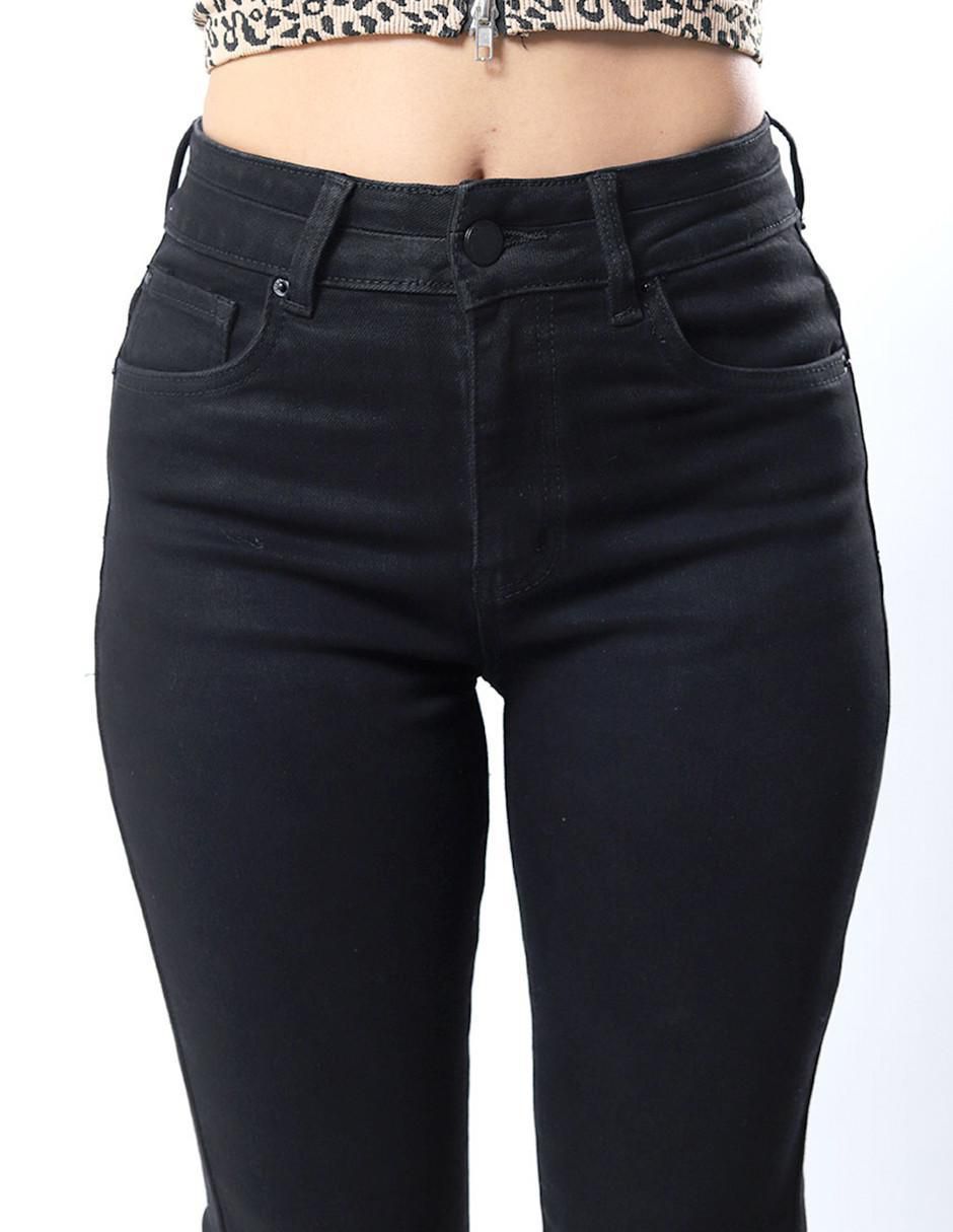 Jeans flare j-kyr-3745-negro para mujer