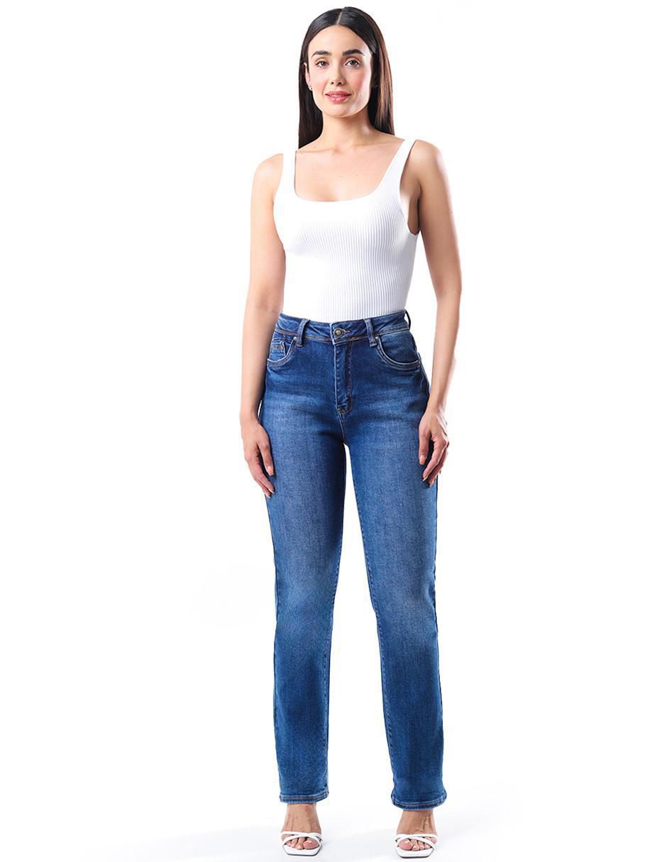 Jeans straight j-kyr-3909-medio para mujer 2
