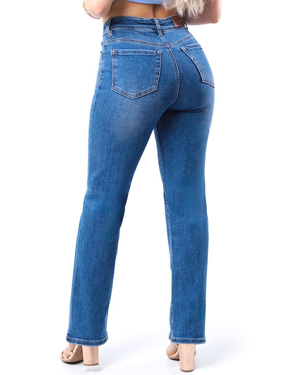 Jeans straight j-dff-1550-medio para mujer