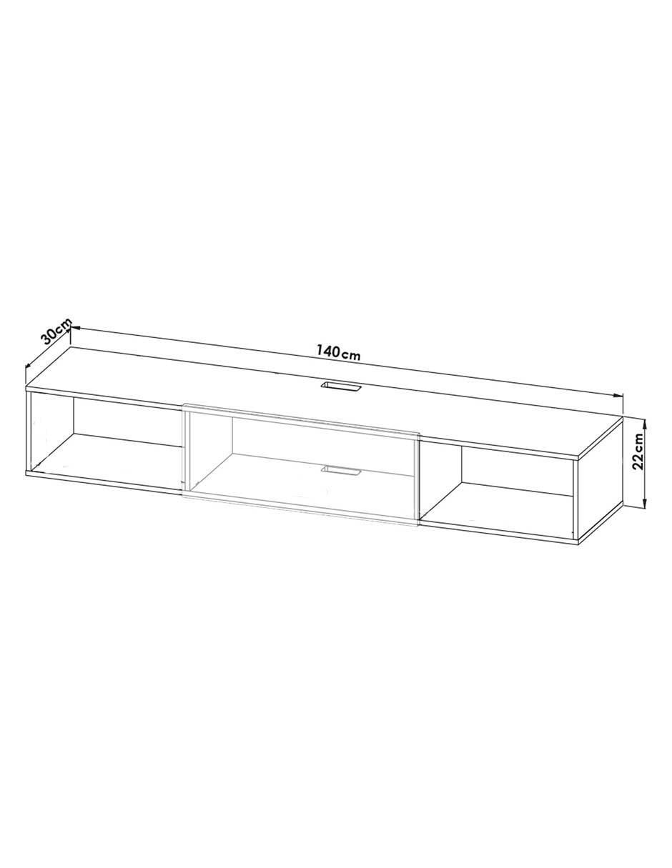 Mueble flotante para TV armable de melamina 6