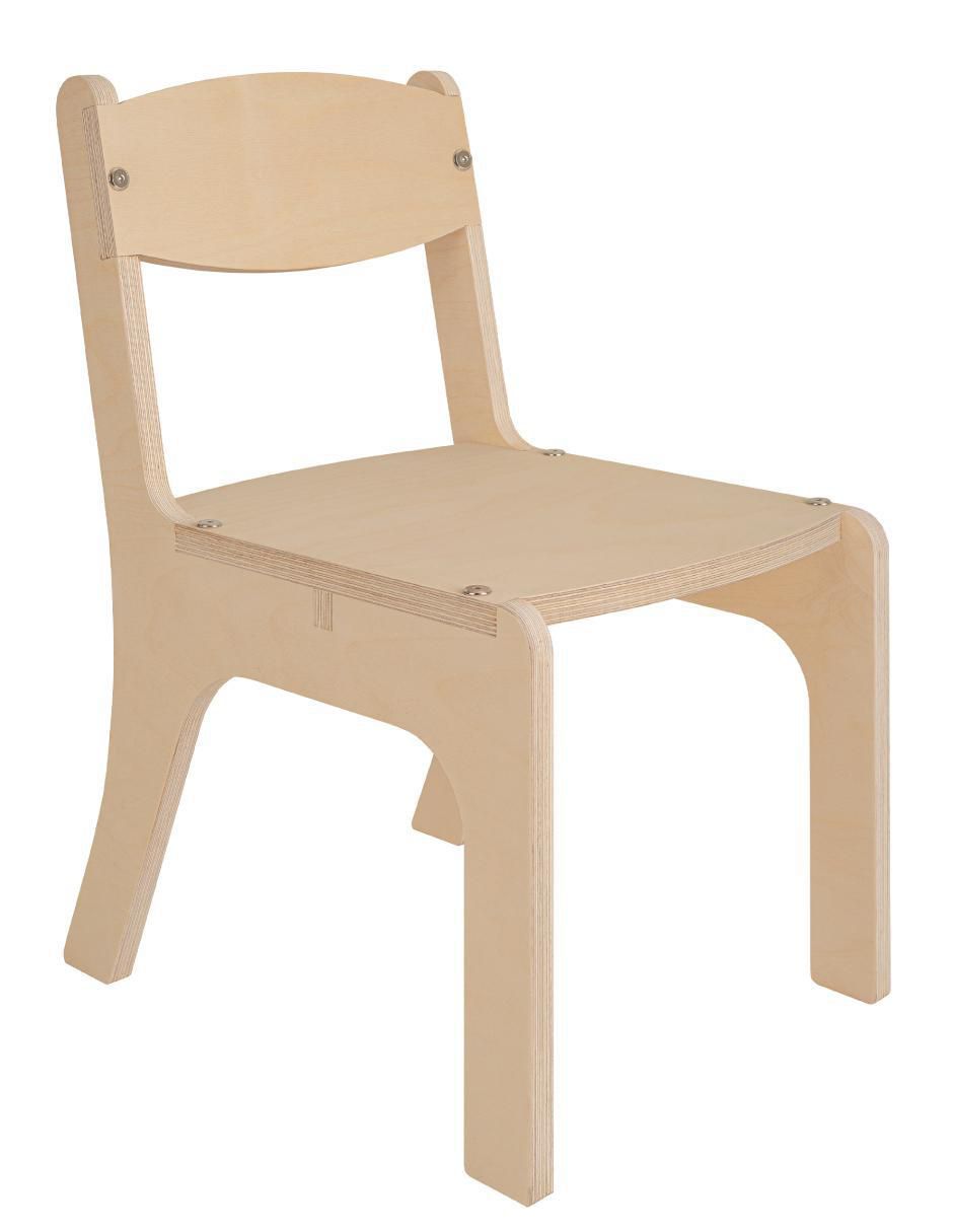 Silla infantil Triplay De Abedul Sin Barniz Estilo Montessori Duduk de madera