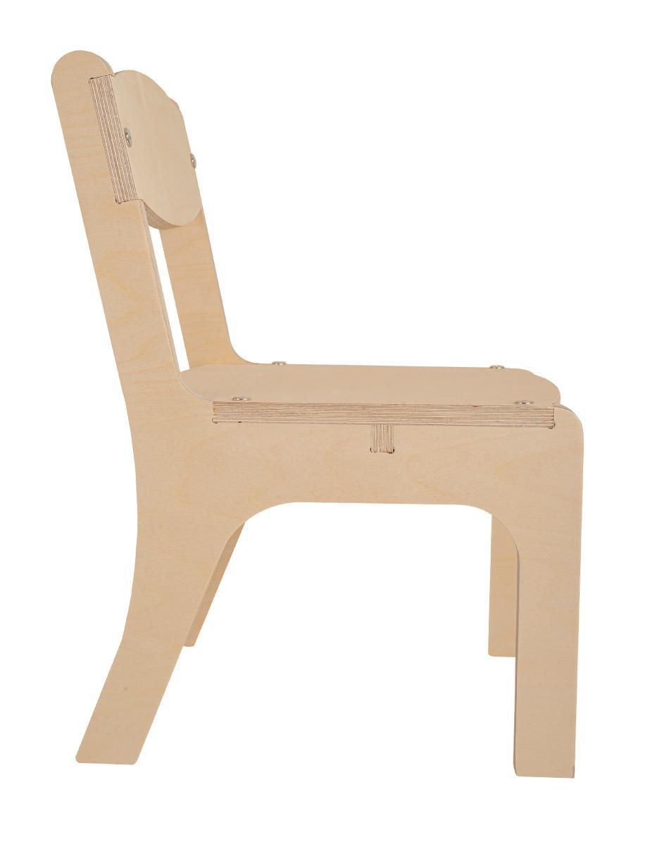 Silla infantil Triplay De Abedul Sin Barniz Estilo Montessori Duduk de madera